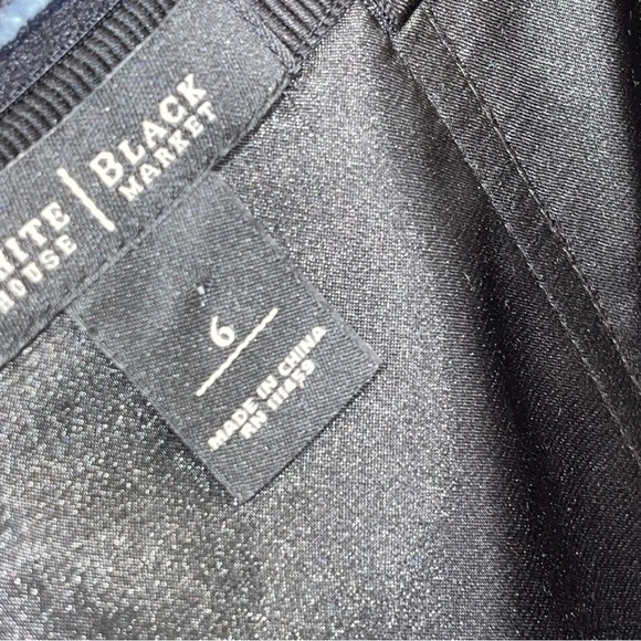 WHBM Black Strapless Cocktail Dress Mini Corset Ruffle Hemline - Picture 10 of 16